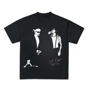 We Don't Trust You Garment Dyed Black T Shirt